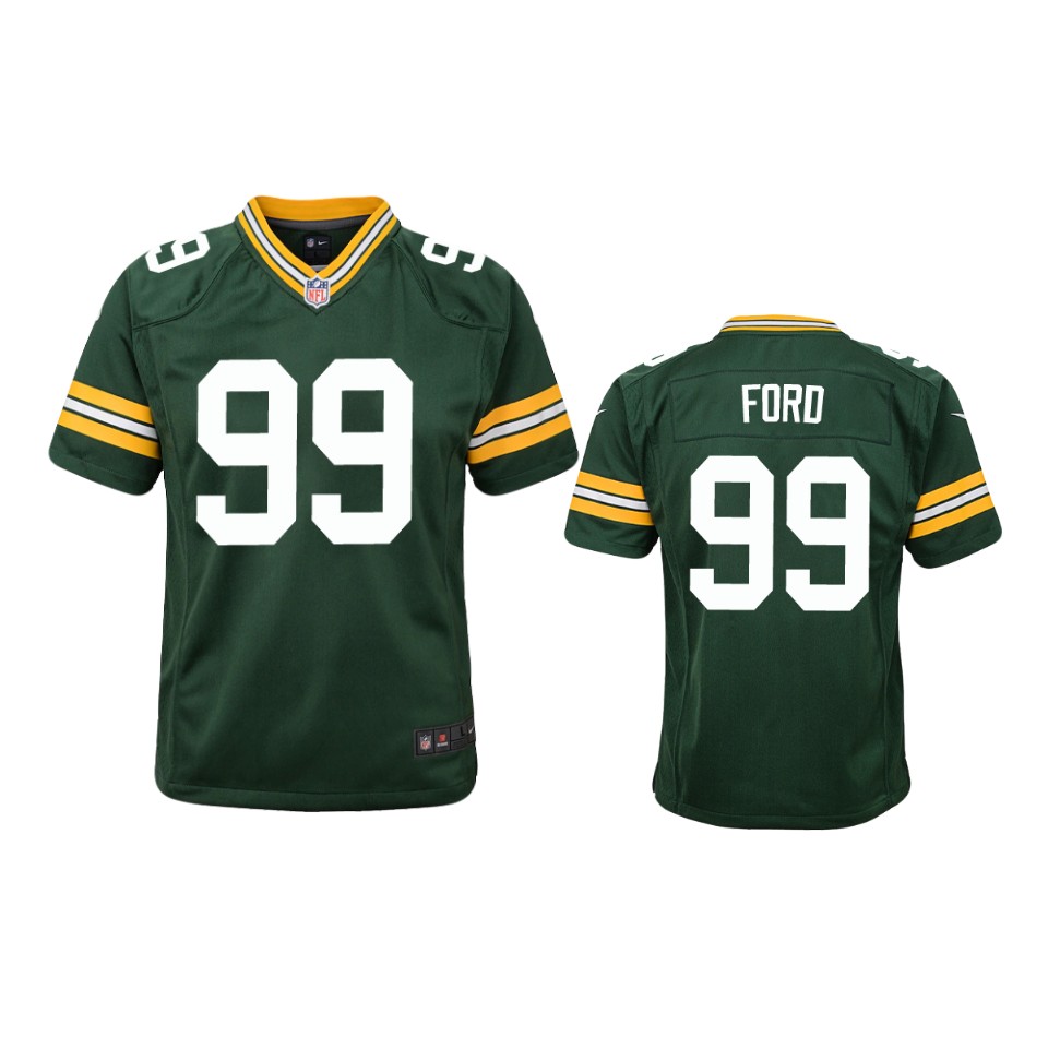 Youth Green Bay Packers #99 Jonathan Ford Green Vapor Limited Jersey
