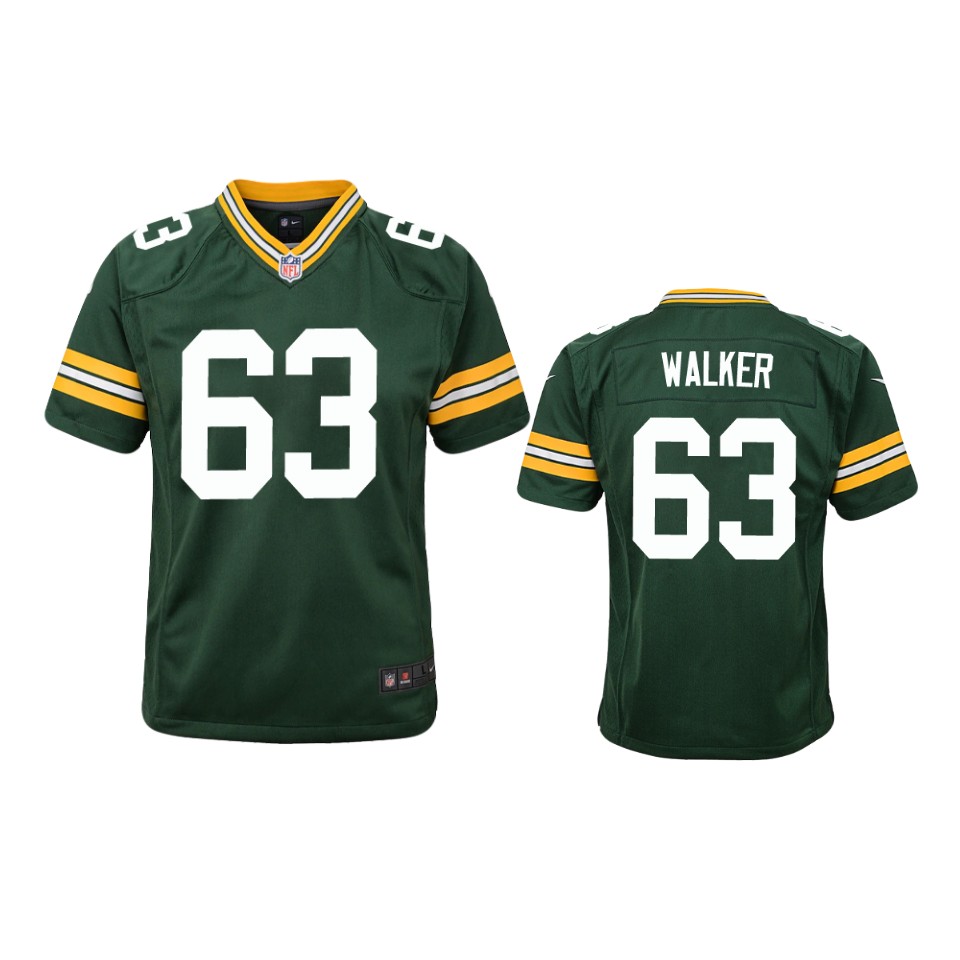 Youth Green Bay Packers #63 Rasheed Walker Green Vapor Limited Jersey