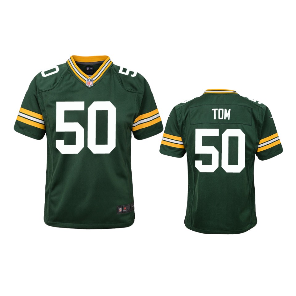 Youth Green Bay Packers #50 Zach Tom Green Vapor Limited Jersey