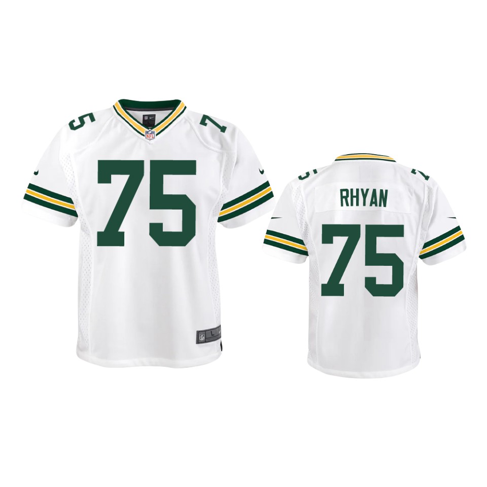 Youth Green Bay Packers #75 Sean Rhyan White Vapor Limited Jersey