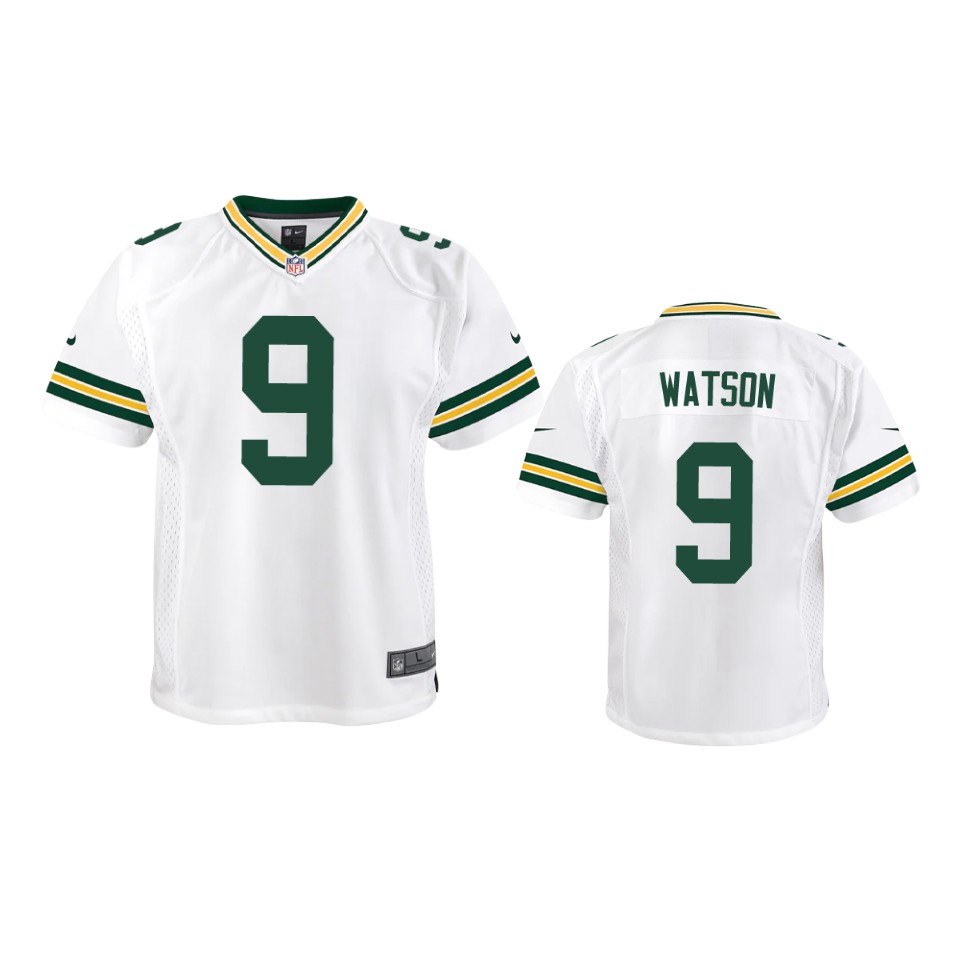 Youth Green Bay Packers #9 Christian Watson White Vapor Limited Jersey