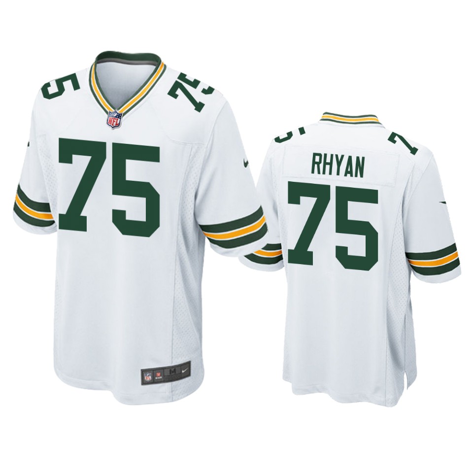 Mens Green Bay Packers #75 Sean Rhyan White Vapor Limited Player Jersey