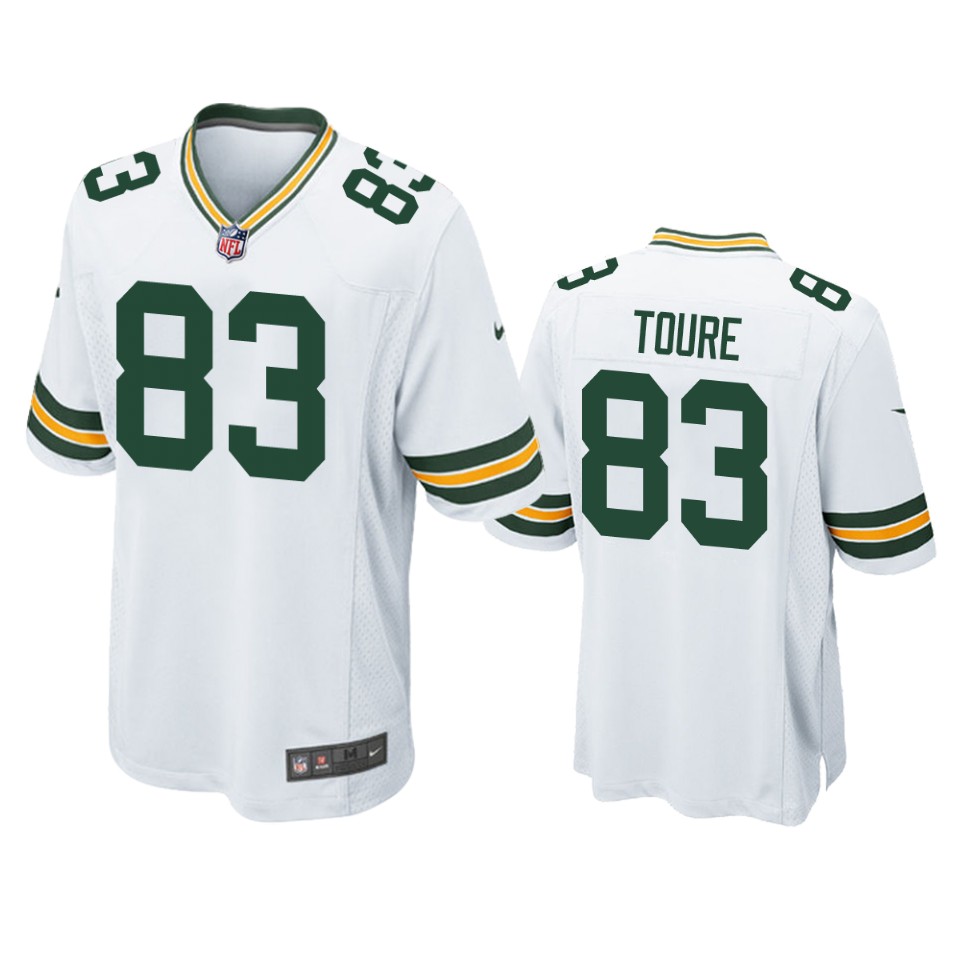 Mens Green Bay Packers #83 Samori Toure White Vapor Limited Player Jersey