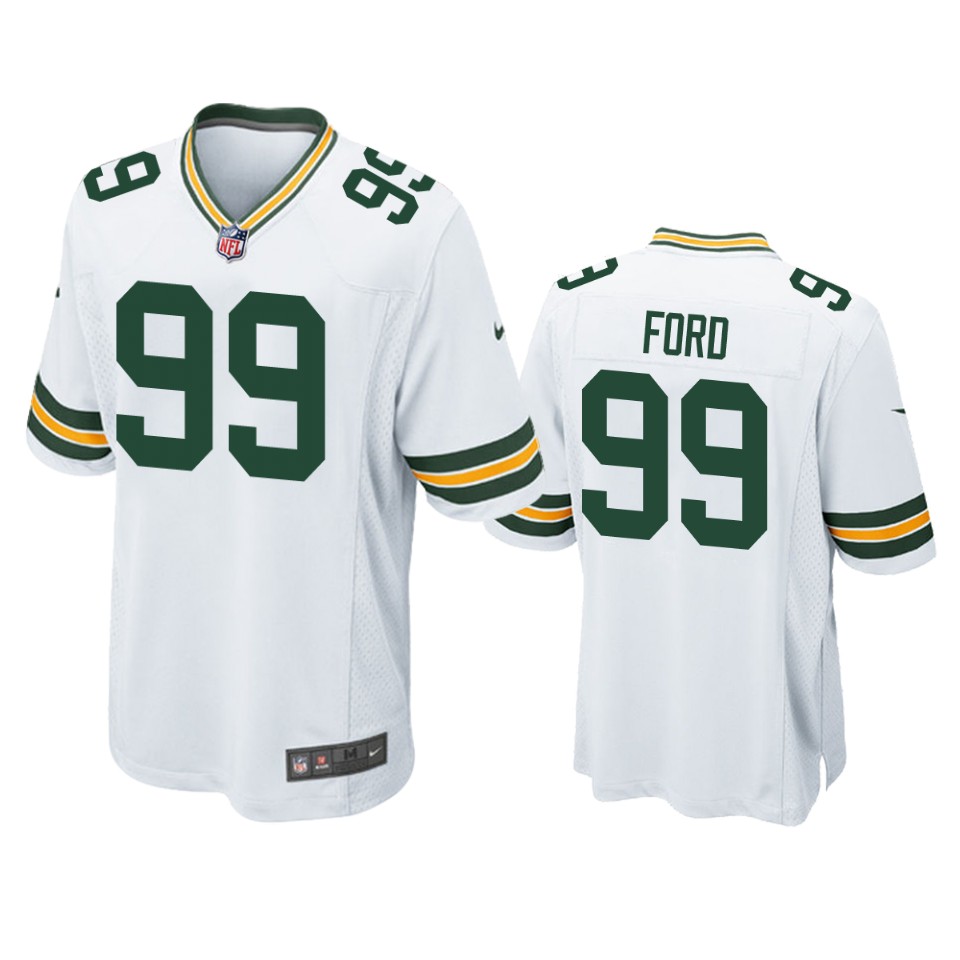 Mens Green Bay Packers #99 Jonathan Ford White Vapor Limited Player Jersey
