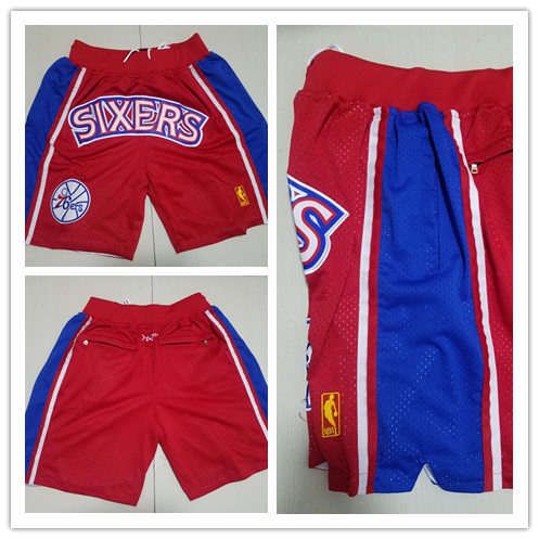 Men's Philadelphia 76ers Nike Red Justdon Classic Edition Origins Shorts