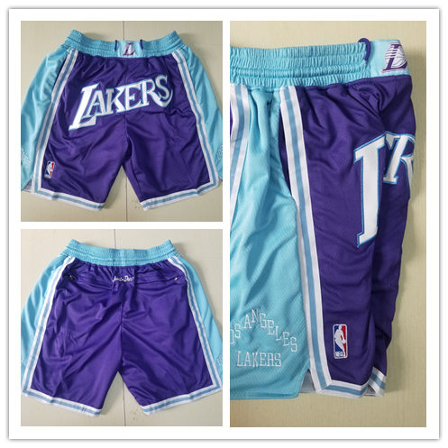 Mens Los Angeles Lakers Purple Nike 2021-22 City Edition Swingman Embroidered Shorts