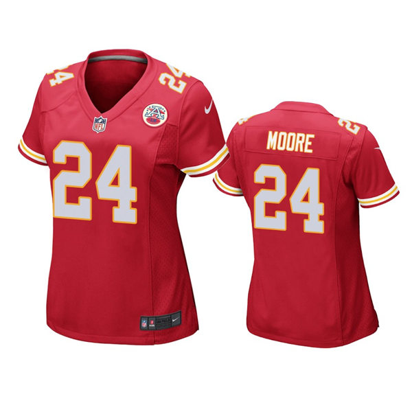 Womens Kansas City Chiefs #24 Skyy Moore Red Limited Jersey