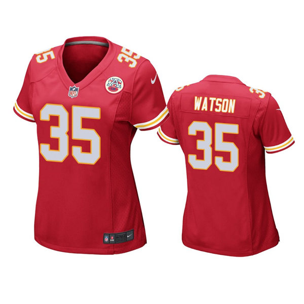 Womens Kansas City Chiefs #35 Jaylen Watson Red Limited Jersey