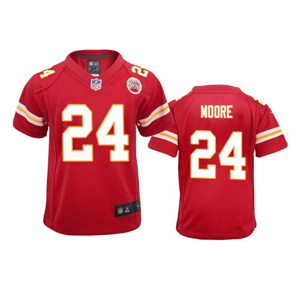 Youth Kansas City Chiefs #24 Skyy Moore Red Limited Jersey