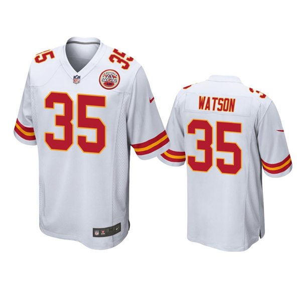 Youth Kansas City Chiefs #35 Jaylen Watson White Stitched Limited Jersey