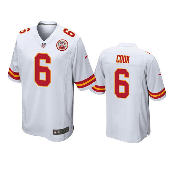 Youth Kansas City Chiefs #6 Bryan Cook White Stitched Limited Jersey