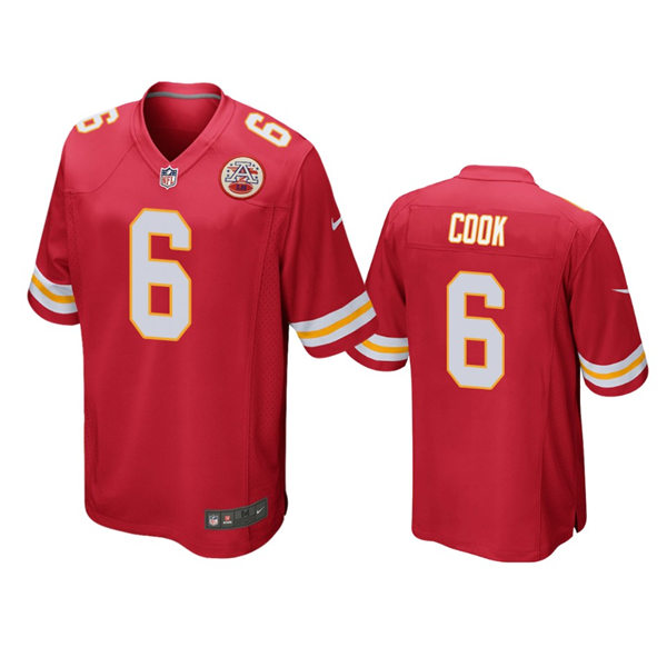 Youth Kansas City Chiefs #6 Bryan Cook Red Stitched Limited Jersey