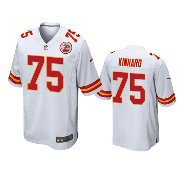 Youth Kansas City Chiefs #75 Darian Kinnard White Stitched Limited Jersey