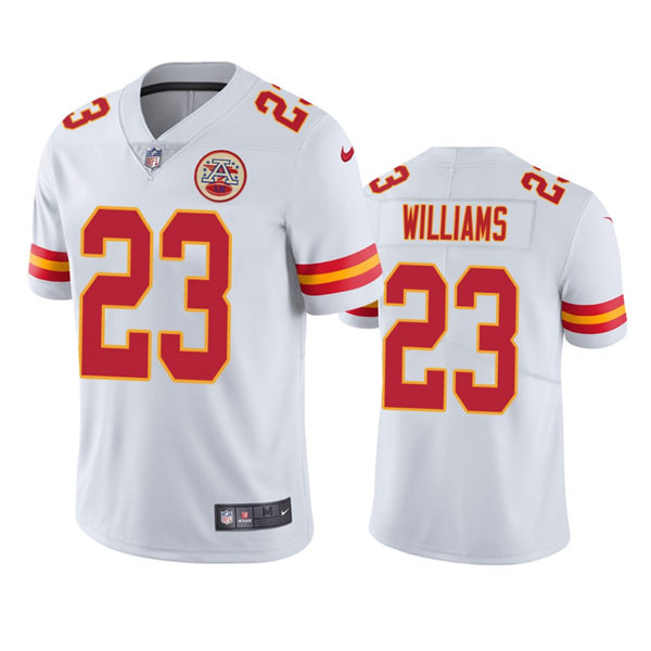 Men's Kansas City Chiefs #23 Joshua Williams White Vapor Untouchable Limited Jersey