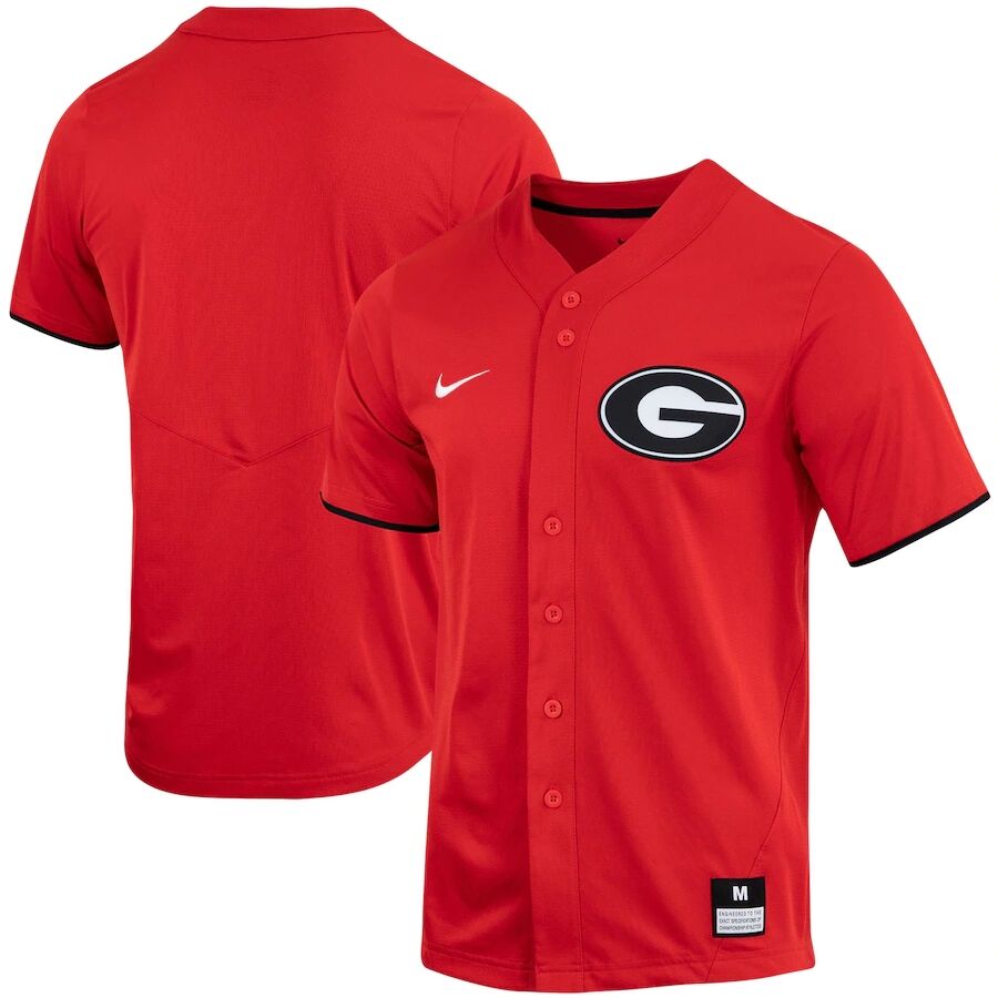 Mens Youth Georgia Bulldogs Blank Nike Red College Baseball Team Jersey