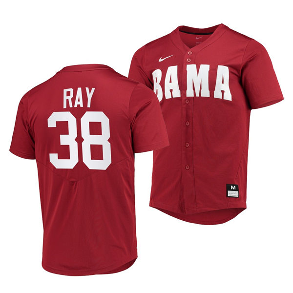 Mens Youth Alabama Crimson Tide #38 Dylan Ray 2020 Crimson BAMA College Baseball Limited Jersey