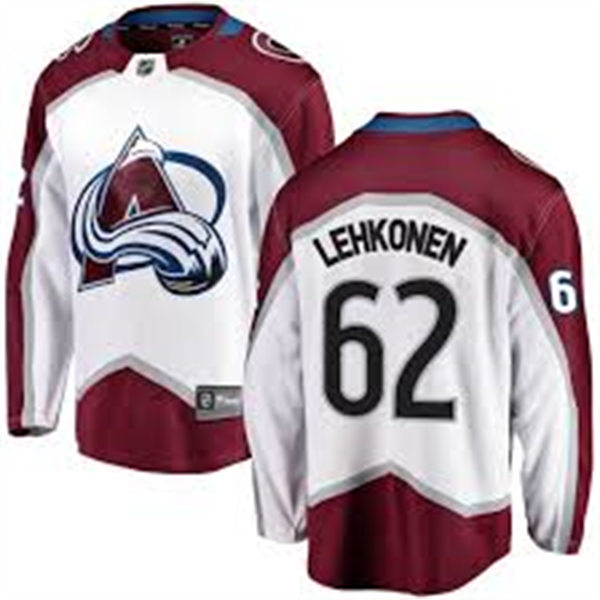 Men's Colorado Avalanche #62 Artturi Lehkonen Adidas White Away Premier Player Jersey
