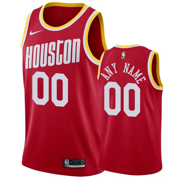 Men's Youth Houston Rockets Custom Nike Red Classic Edition Swingman Jersey