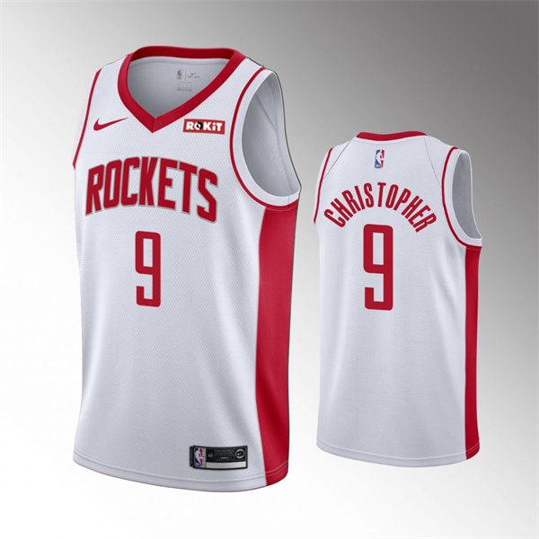 Mens Houston Rockets #9 Josh Christopher White Stitched Association Edition Jersey