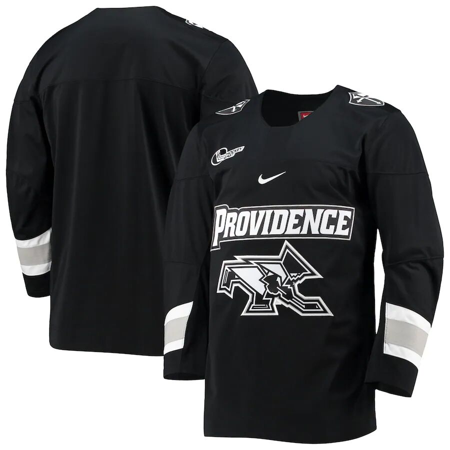Mens Youth Providence Friars Blank Nike Black College Hockey Game Jersey