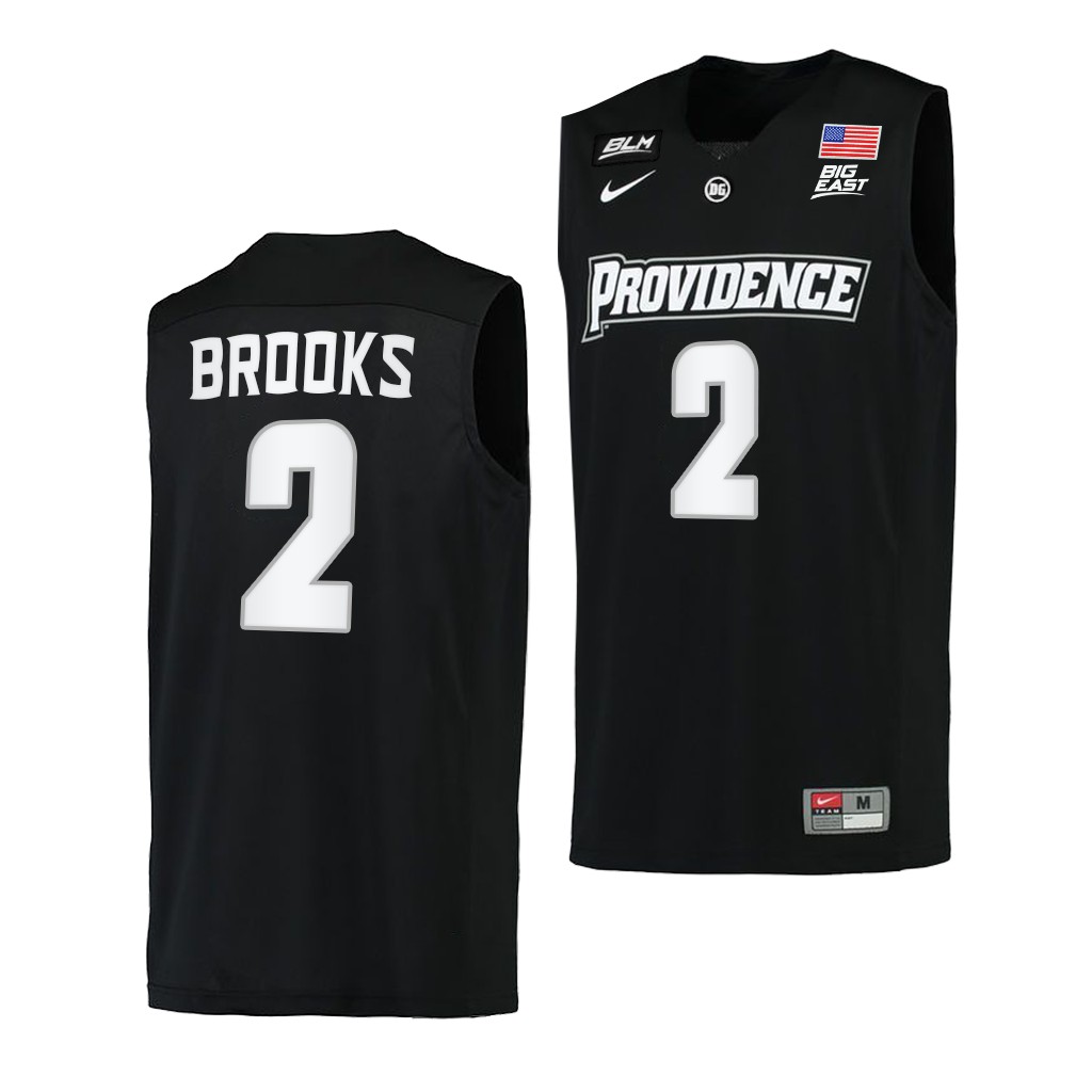 Mens Youth Providence Friars #2 MarShon Brooks Black 2021-22 College Basketball Game Jersey