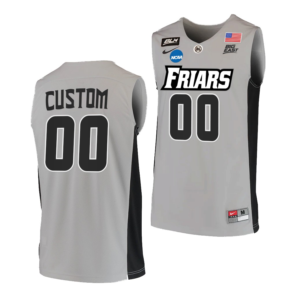 Mens Youth Providence Friars Custom Nike Grey 2021-22 College Basketball Game Jersey