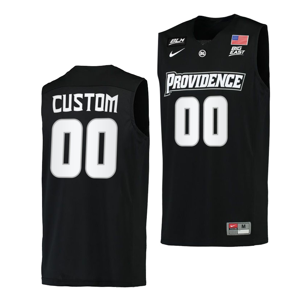 Mens Youth Providence Friars Custom Nike Black 2021-22 College Basketball Game Jersey