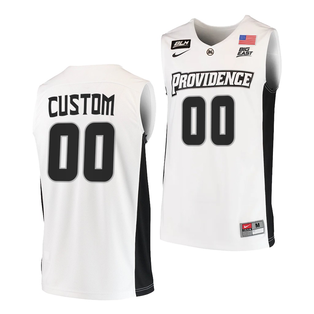 Mens Youth Providence Friars Custom Nike White 2021-22 College Basketball Game Jersey