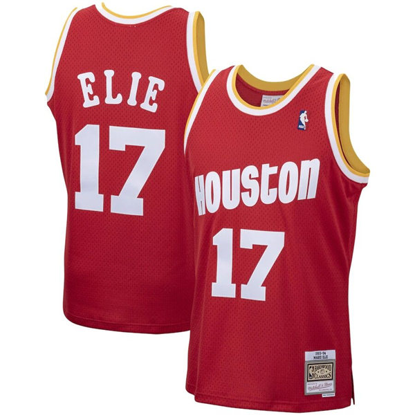 Mens Houston Rockets #17 Mario Elie Red Mitchell & Ness 1993-94 Hardwood Classics Swingman Jersey