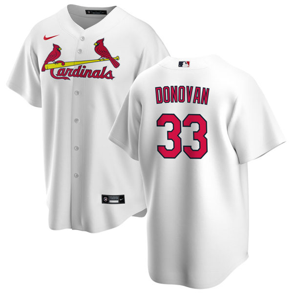 Men's St. Louis Cardinals #33 Brendan Donovan White Home CoolBase Jersey