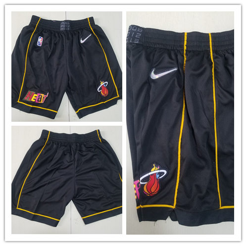 Mens Miami Heat Nike Black 2021-22 City Edition Swingman Shorts