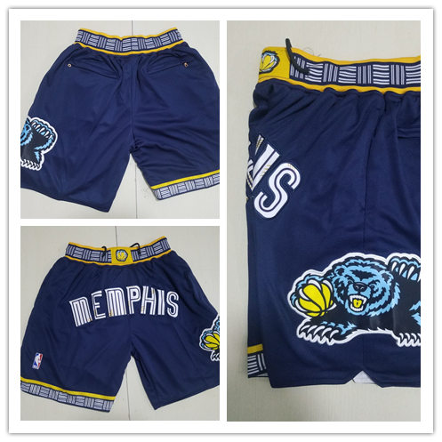 Mens Memphis Grizzlies Navy 2021-22 City Edition Swingman Shorts