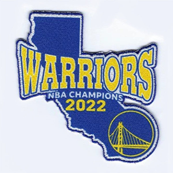 Embroidered 2022 NBA Finals Champions Golden State Warriors State Jersey Patch