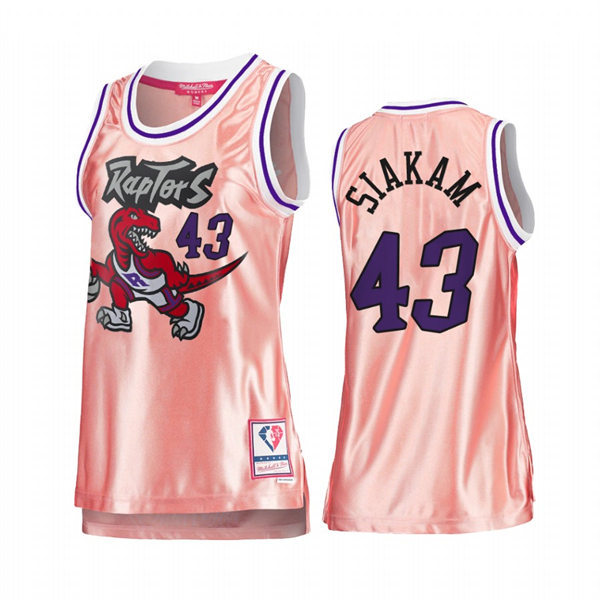 Womens Toronto Raptors #43 Pascal Siakam Pink 75th Anniversary Rose Gold Swingman Jersey