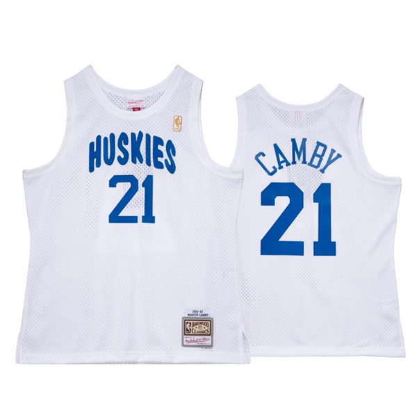 Men's Toronto Raptors #21 Marcus Camby White 1996-97 Hardwood Classics Jersey