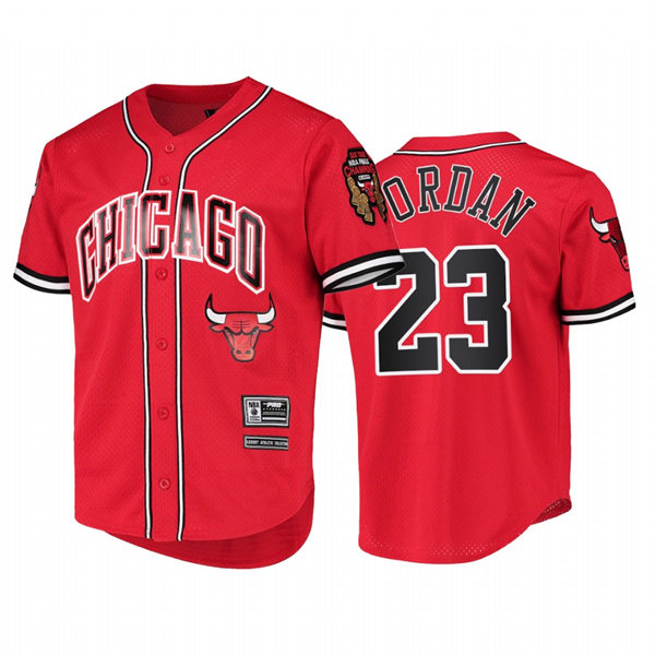 Mens Chicago Bulls #23 Michael Jordan Red Pro Standard Capsule Baseball Jersey