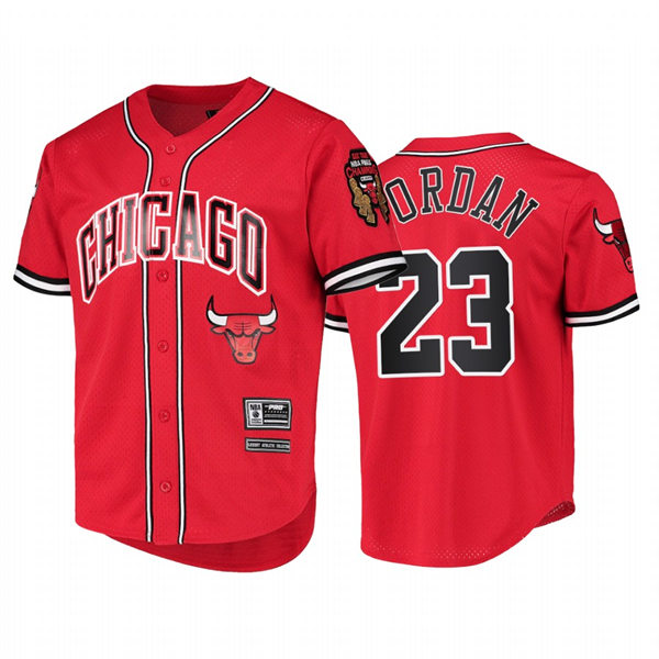 Mens Chicago Bulls 23 Michael Jordan Red Pro Standard Capsule Baseball