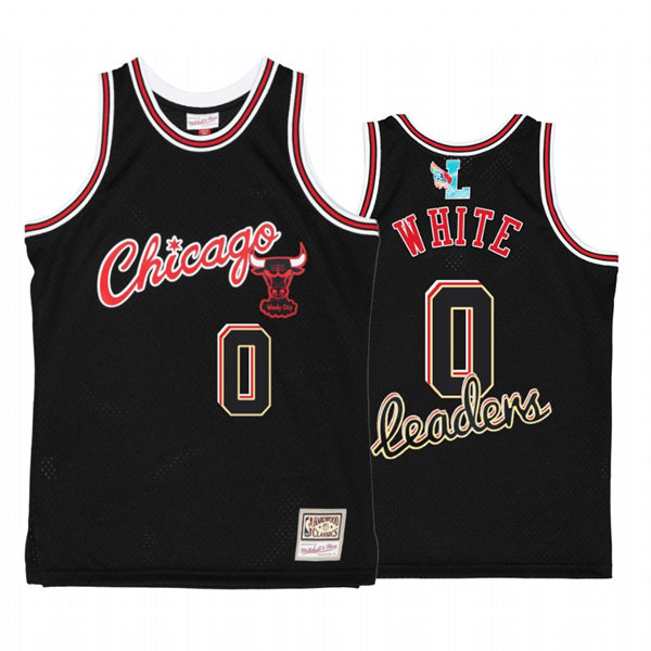 Mens Chicago Bulls #0 Coby White Mitchell & Ness My Towns Leaders Black Windy City Jersey