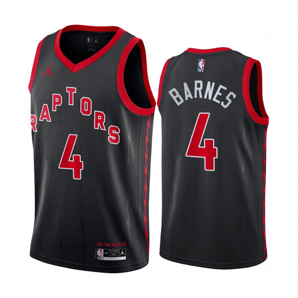 Mens Toronto Raptors #4 Scottie Barnes Black Statement Edition Jersey