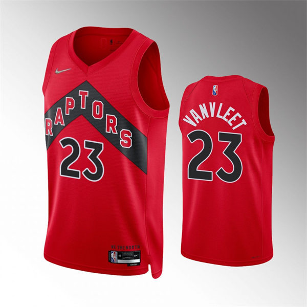 Mens Toronto Raptors #23 Fred VanVleet Diamond Badge Red Icon Edition Jersey