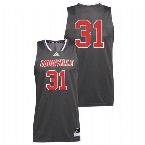 Mens Youth Louisville Cardinals #31 Wes Unseld Grey College Basketball Reverse Retro Jersey