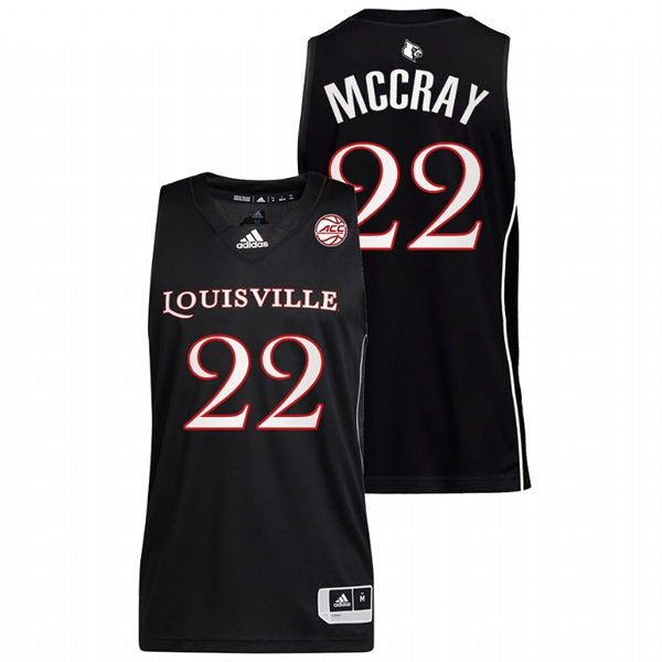 Mens Youth Louisville Cardinals #22 Rodney McCray 2022 Black College Basketball Jersey