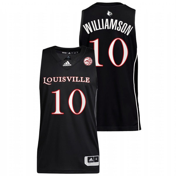 Mens Youth Louisville Cardinals #10 Samuell Williamson 2022 Black College Basketball Jersey