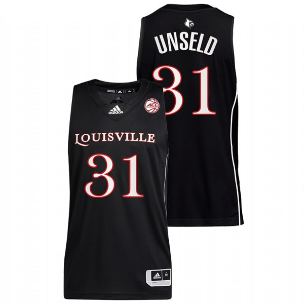 Mens Youth Louisville Cardinals #31 Wes Unseld 2022 Black College Basketball Jersey