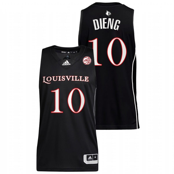 MensYouth Louisville Cardinals #10 Gorgui Dieng 2022 Black College Basketball Jersey