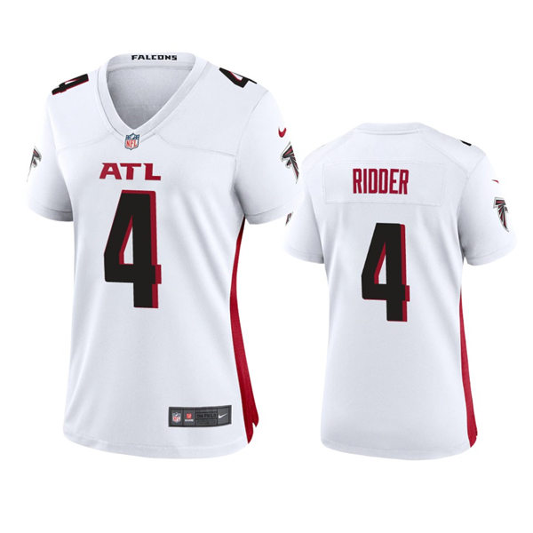 Women's Atlanta Falcons #4 Desmond Ridder White Limited Jersey