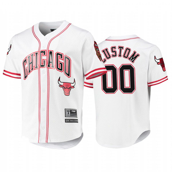 Men Youth Chicago Bulls Custom White Pro Standard Capsule Baseball Jersey