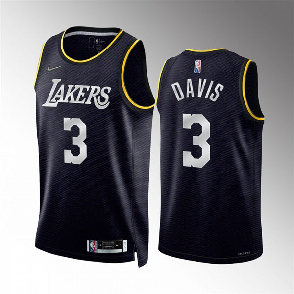Mens Los Angeles Lakers #3 Anthony Davis Black Select Series Rookie of the Year Jersey