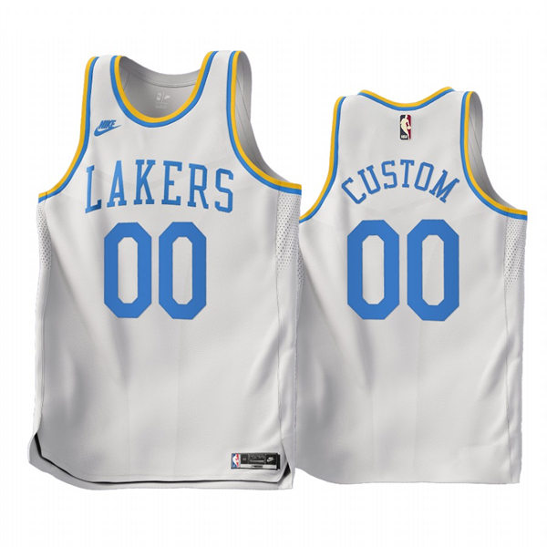 Mens Youth Los Angeles Lakers Custom Nike White 2022-23 Classic Edition Jersey