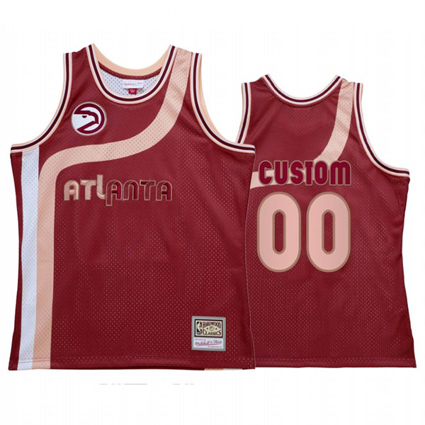 Mens Youth Atlanta Hawks Custom Mitchell & Ness Red My Towns Wish Jersey 